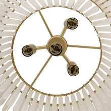 Richards Brushed Brass Glass 3 Tier 4 Light Chandelier